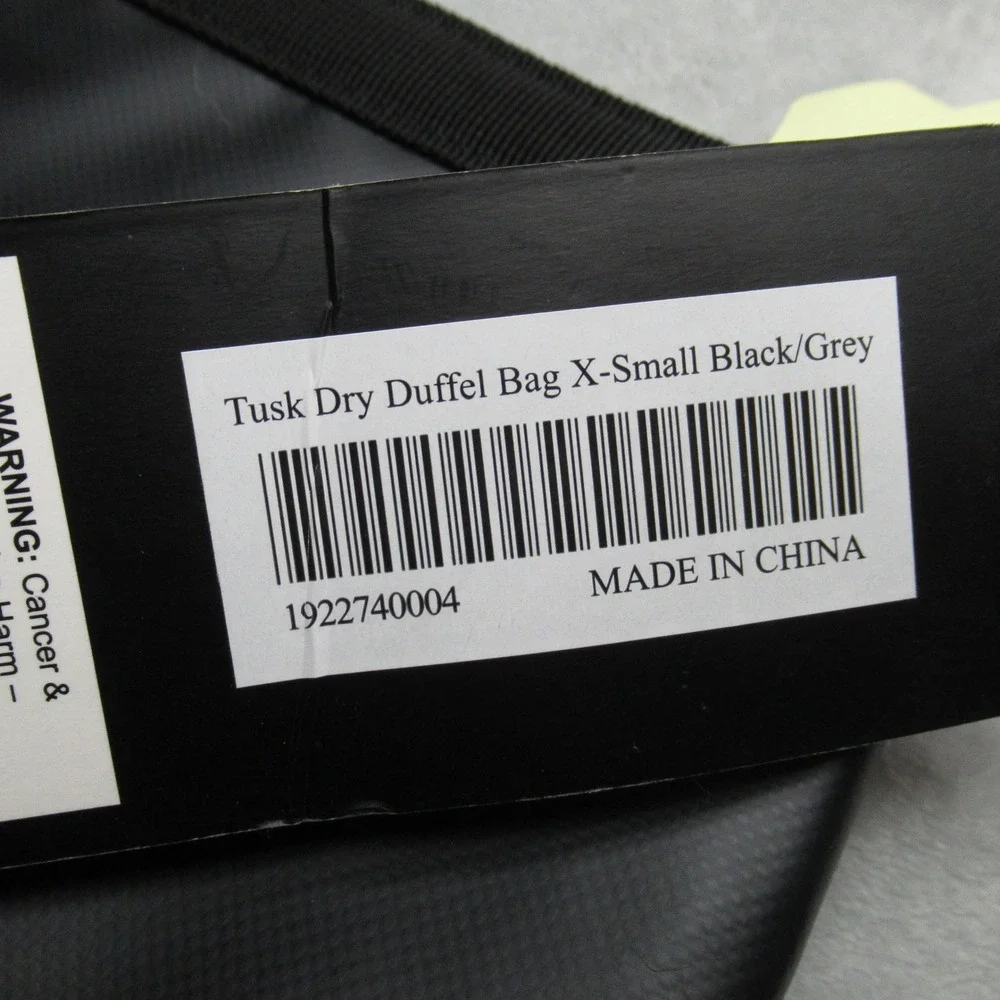 Tusk Dry Duffle Bag XS Black/Gray Waterproof Motorcycle Gear Pack 10L NWD